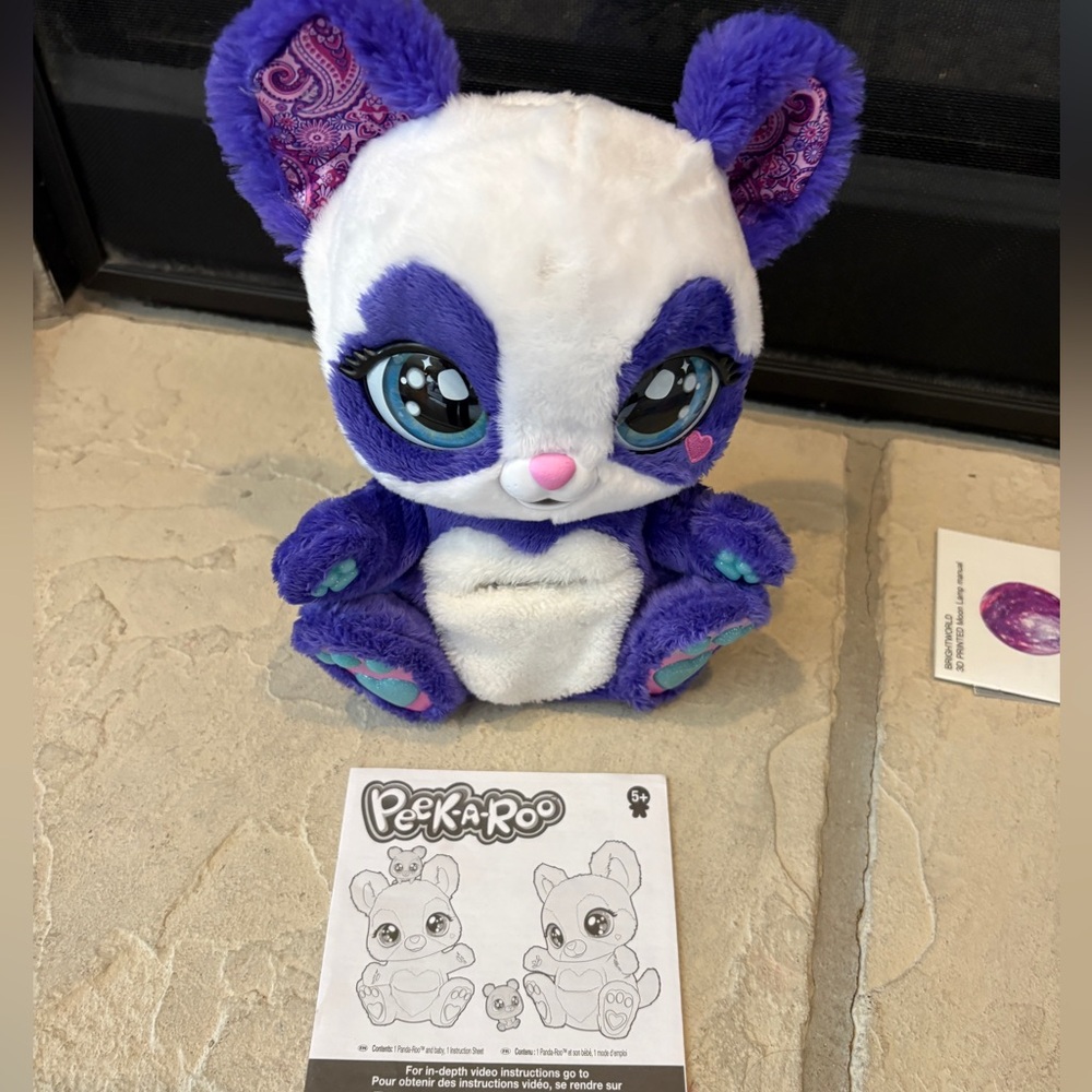 Peek-A-Roo Interactive Purple Panda with Baby in pocket 🐼